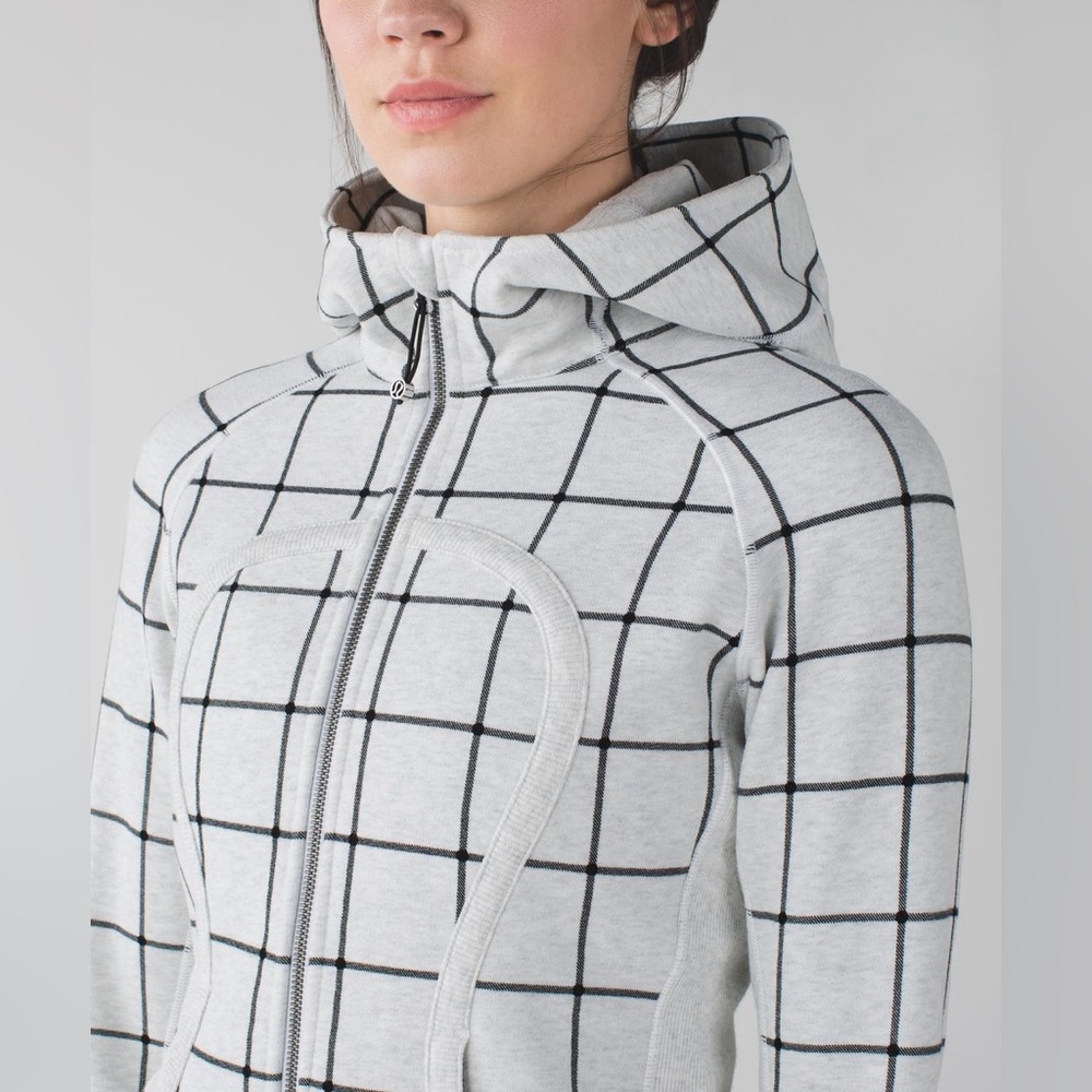 Lululemon Scuba Gray Plaid Hoodie